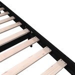 vidaXL Cadre de lit sans matelas noir bois massif 200x200 cm