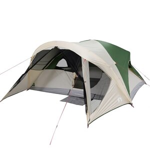 vidaXL Tente de cabine familiale 6 personnes vert imperméable
