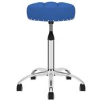 vidaXL Chaises pivotantes à manger lot de 2 bleu tissu