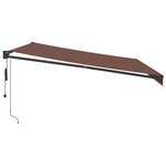 vidaXL Auvent rétractable automatique marron 450x300 cm