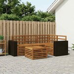 vidaXL Ensemble de canapés d'extérieur 5 Pièces Naturel 59 x 59 x 37 cm