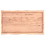 vidaXL Dessus de table bois massif traité bordure assortie