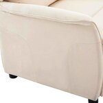 vidaXL Fauteuil inclinable Crème 67.5 x 93.5 x 101.5 cm tissu