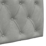 vidaXL Tête de lit suspendue Avec lumière LED Gris clair Velours