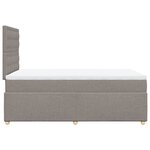 vidaXL Sommier à lattes de lit avec matelas Taupe 120x200 cm Tissu