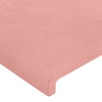vidaXL Tête de lit avec oreilles Rose 203x16x118/128 cm Velours