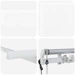 vidaXL Auvent Rétractable Blanc 350 x 200 cm Polyester et Aluminium