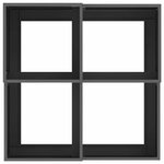vidaXL Cache-pot de jardin Noir 100 x 100 x 48 cm Acier