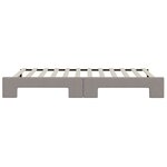 vidaXL Lit de jour avec gigogne sans matelas taupe 90x200 cm