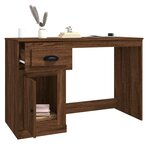vidaXL Bureau avec tiroir chêne marron 115x50x75 cm bois d'ingénierie
