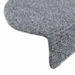 vidaXL Tapis d'escalier autocollants 30 pièces 56 x 17 x 3 cm Gris clair Demi-rond