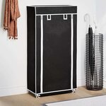 vidaXL Armoire à chaussures avec housse 58 x 28 x 106 cm Tissu Noir