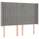 vidaXL Sommier à lattes de lit matelas et LED Gris clair 140x190 cm