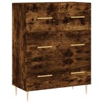 vidaXL Buffet chêne fumé 69 5x34x90 cm bois d'ingénierie