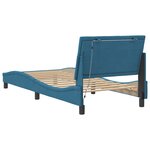 vidaXL Cadre de lit avec LED sans matelas bleu 90x190 cm velours