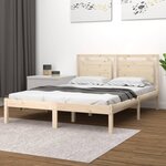 vidaXL Cadre de lit bois massif 180x200 cm super king