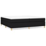 vidaXL Cadre de Lit Noir 200x200 cm Tissu