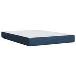 vidaXL Sommier à lattes de lit avec matelas Bleu 140x190 cm Tissu