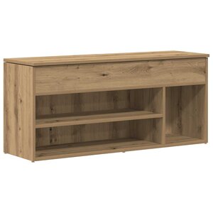 vidaXL Banc à chaussures chêne artisanal 102x30 5x45cm bois ingénierie