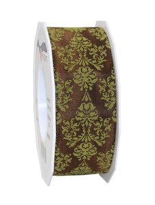 Ruban ornamenté laitonné brixen 20-m-rouleau 40 mm brun/oliv