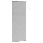 vidaXL Store de Fenêtre avec des rideaux Manuel Argent Aluminium