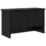 vidaXL Porte-manteau mural avec étagère Montage mural avec stockage avec porte Chêne noir 50 x 20 x 30 cm