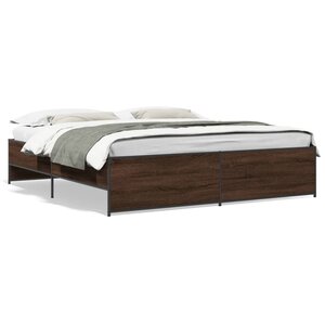 vidaXL Cadre de lit sans matelas chêne marron 200x200 cm
