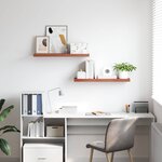 vidaXL Étagère Murale 2 Pièces Rouge 90 x 23 5 x 4 cm Bois d'ingénierie