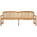 vidaXL Banc en Bois Sculpté en Rose 228 x 61 x 94 5 cm Naturel