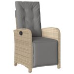 vidaXL Ensemble à manger de jardin et coussins 9 Pièces mélange beige