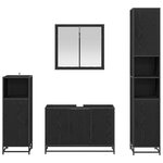 vidaXL Ensemble de mobilier de salle de bain 2 Pièces Chêne noir