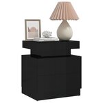 vidaXL Table de chevet Noir brillant 45x35x52 cm Aggloméré