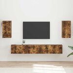 vidaXL Ensemble meuble TV 5 Pièces Chêne fumé Bois d'ingénierie