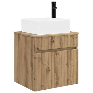 vidaXL Meuble de lavabo mural Chêne artisanal 49 x 41 x 63 cm