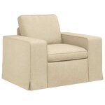 vidaXL Canapé 2 Pièces Crème 182 x 80 x 82 cm tissu