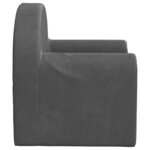 vidaXL Canapé-lit pour enfants Anthracite Peluche douce