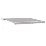 vidaXL Auvent Rétractable Gris clair 400 × 350 cm Polyester et métal
