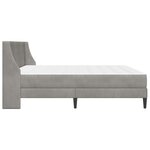 vidaXL Cadre de lit avec matelas Gris clair 200 x 200 cm Velours