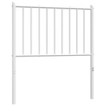 vidaXL Tête de lit de remplacement métal blanc 80 cm