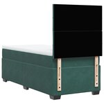 vidaXL Sommier à lattes de lit avec matelas Vert foncé 100x200 cm
