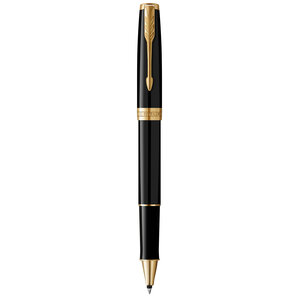 PARKER Sonnet Stylo roller  Noir  Recharge noire pointe fine  Coffret cadeau