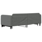 vidaXL Lit de jour avec gigogne sans matelas gris foncé 90x200 cm