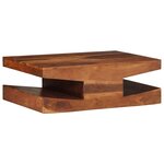 vidaXL Table basse 90x60x30 cm bois massif d'acacia