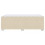 vidaXL Cadre de lit avec matelas Crème 90 x 190 cm tissu