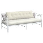 vidaXL Coussin de Dos Crème 180 x 50 cm Tissu en velours côtelé