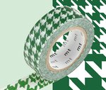 Masking Tape MT 1 5 cm Pied de poule vert