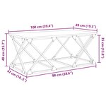 vidaXL Table basse Chêne artisanal 100 x 49 x 40 cm Bois d'ingénierie