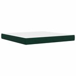 vidaXL Cadre de lit avec matelas Vert foncé 200 x 200 cm Velours
