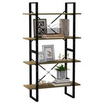 vidaXL Bibliothèque à 4 niveaux 80x30x140 cm bois de pin massif