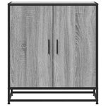 vidaXL Buffet sonoma gris 68x35x76 cm bois d'ingénierie et métal